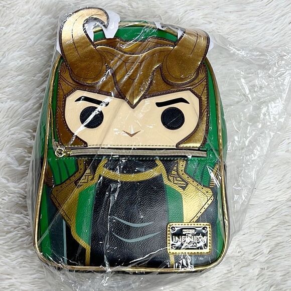 Loungefly Avengers Loki with Scepter Pop Mini-Backpack - Nwt - Picture 2 of 9